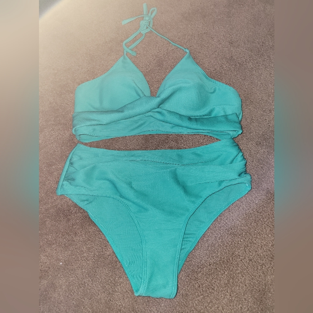 SHEIN Teal Bikini Set. Brand New